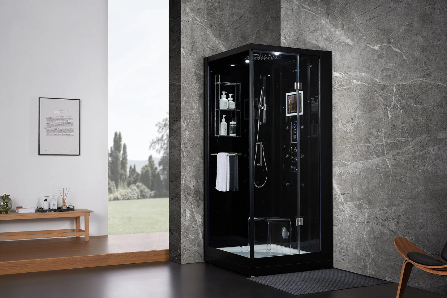 Platinum Arezzo Steam Shower (Black)