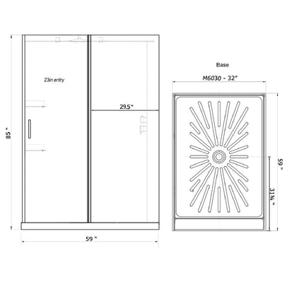 Steam Planet Venus Steam Shower with Sliding Door (59 x 32 x 86 in)